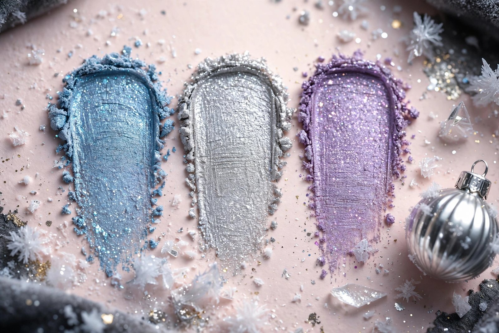 Arctic Frost Winter Makeup: Icy Eyes & Frosted Lips