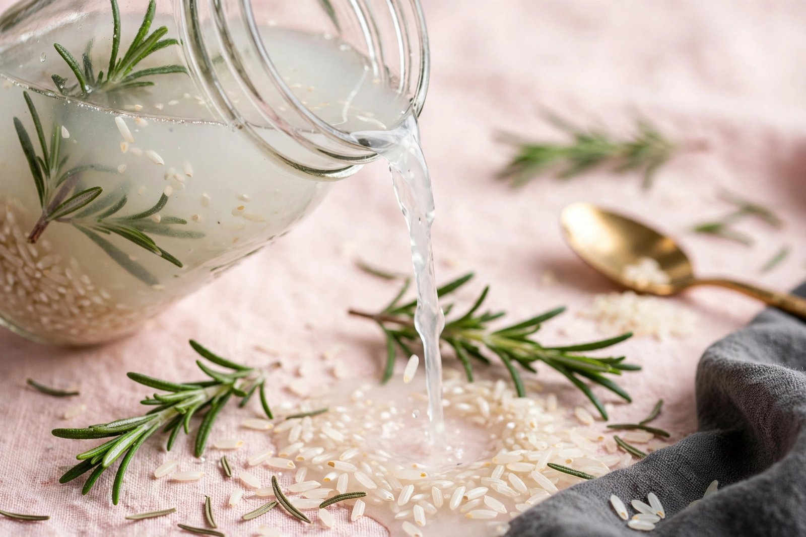 Rice Water & Rosemary Hair Rinse: DIY Recipe for Stronger Hair